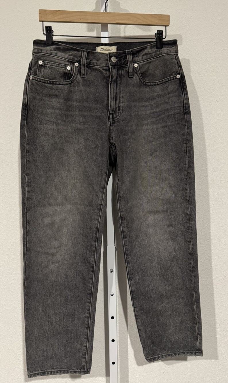 Madewell Jeans 27P Womens Black Loose The Slouchy BoyJean Grunge Streetwear NEW